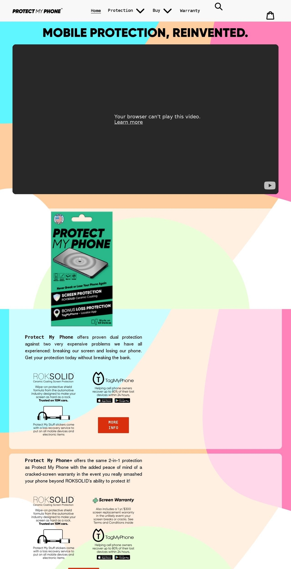 protectmyphone.com shopify website screenshot