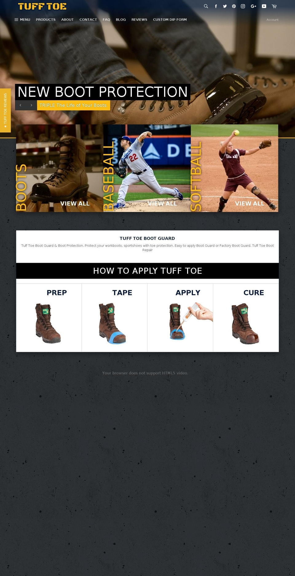 protectoe.com shopify website screenshot