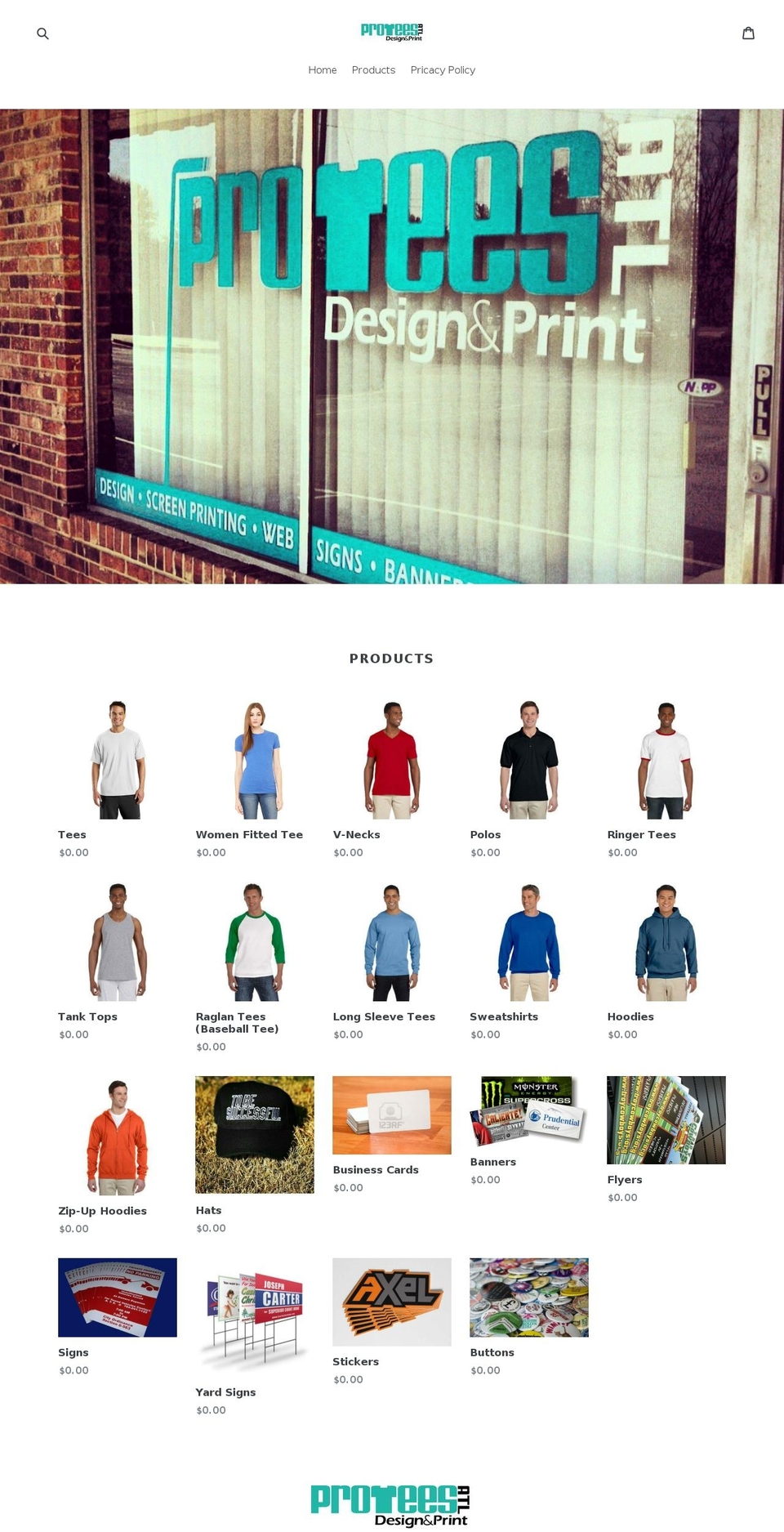 proteesatl.com shopify website screenshot