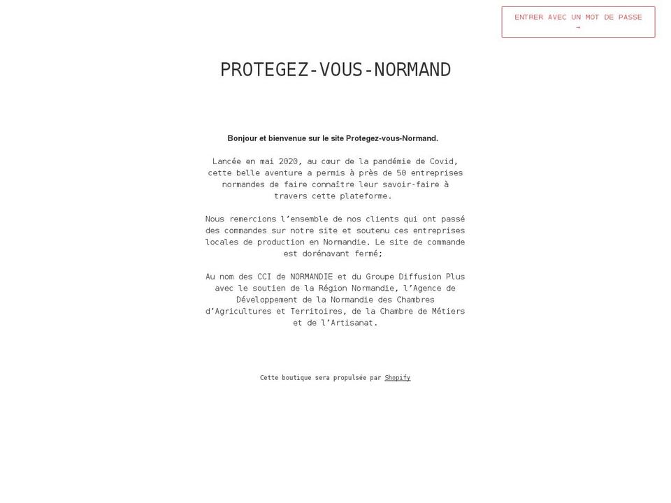 protegez-vous-normand.fr shopify website screenshot