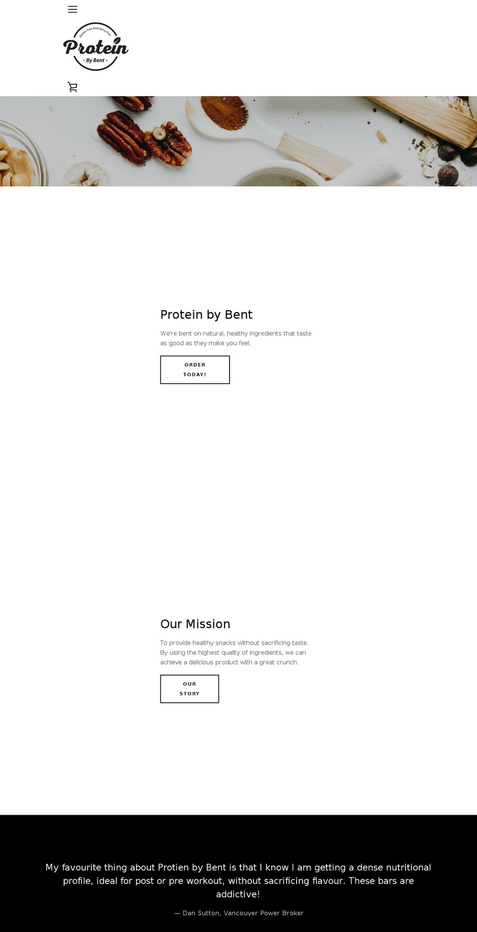 proteinbybent.com — Shopify storefront screenshot