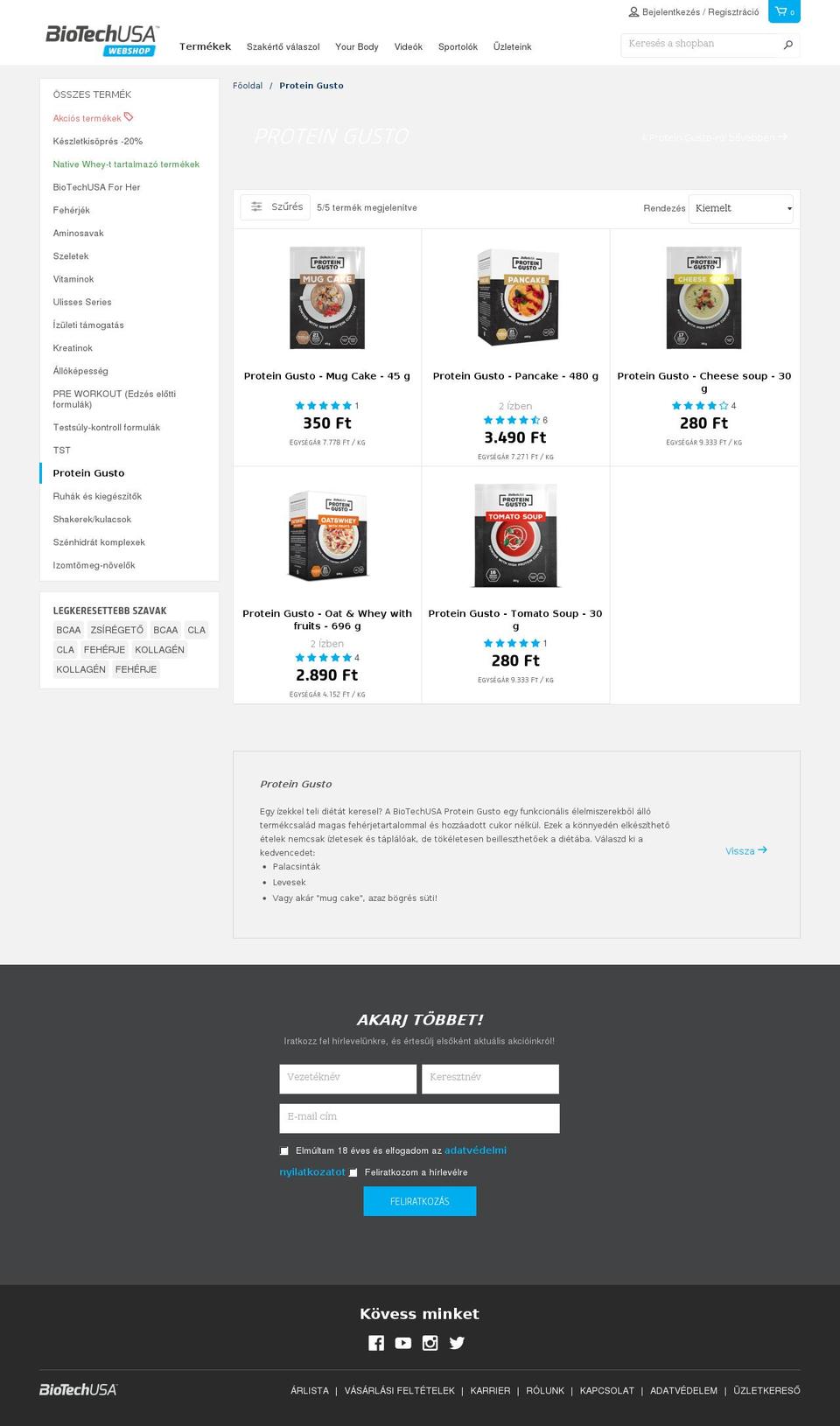 proteingusto.com — Shopify storefront screenshot