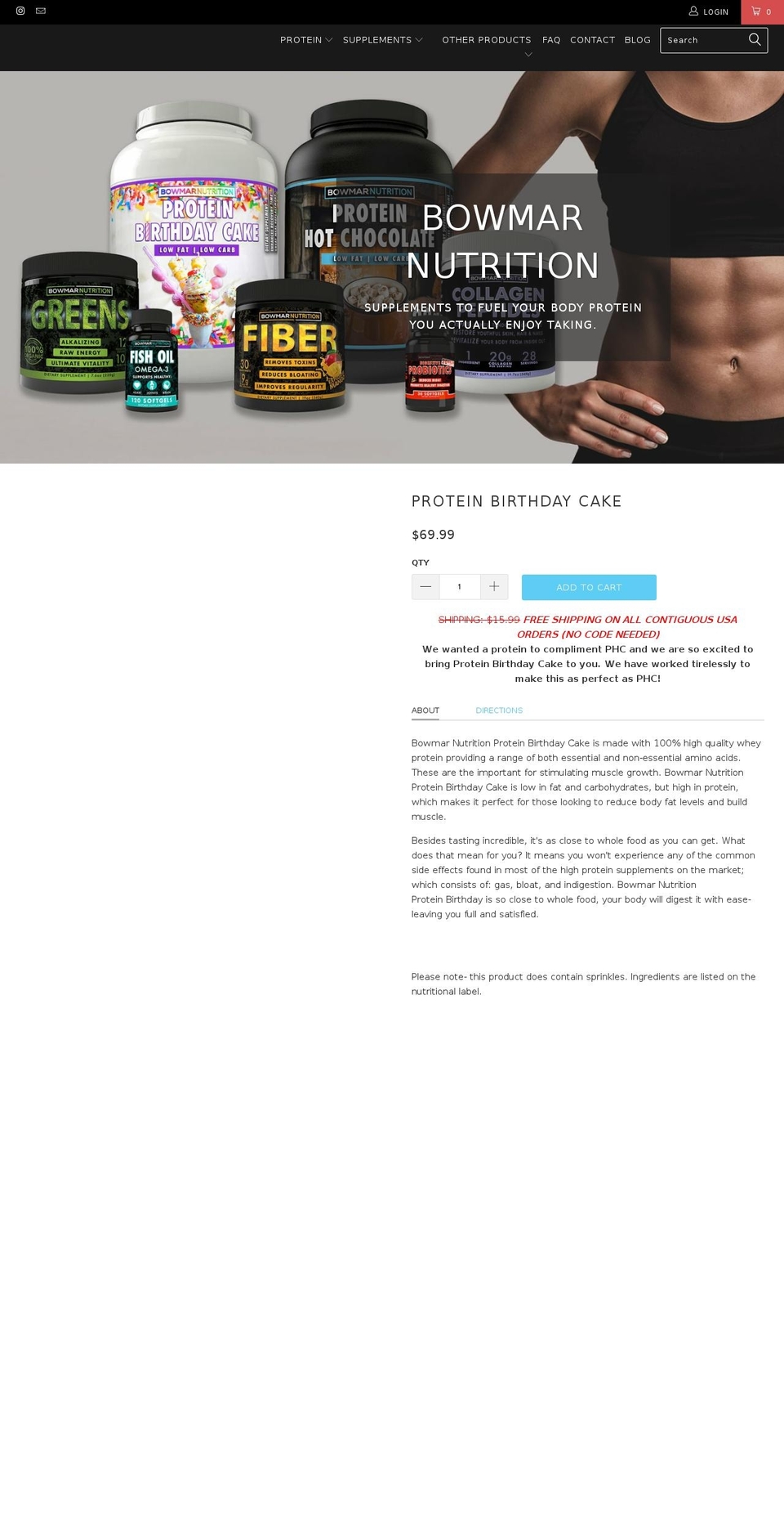 proteinhotchocolate.com — Shopify storefront screenshot