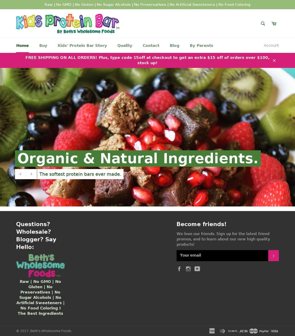 proteinkid.com shopify website screenshot