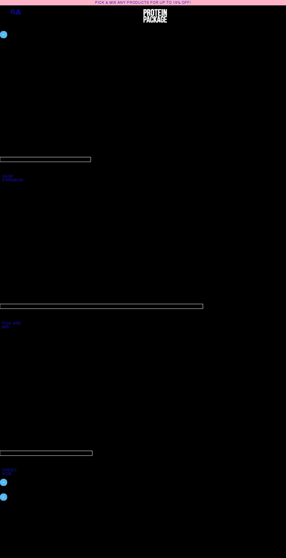 proteinpackage.co.uk shopify website screenshot