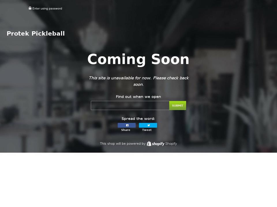 protekpickleball.com shopify website screenshot