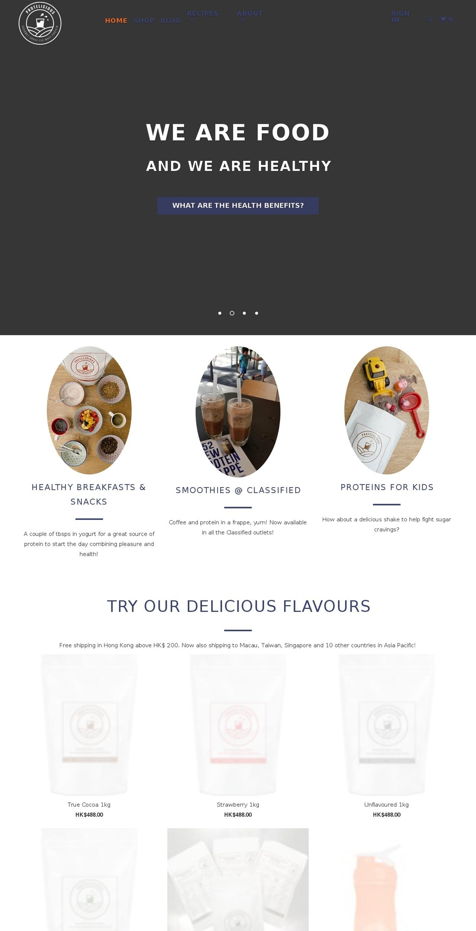 protelicious.com shopify website screenshot