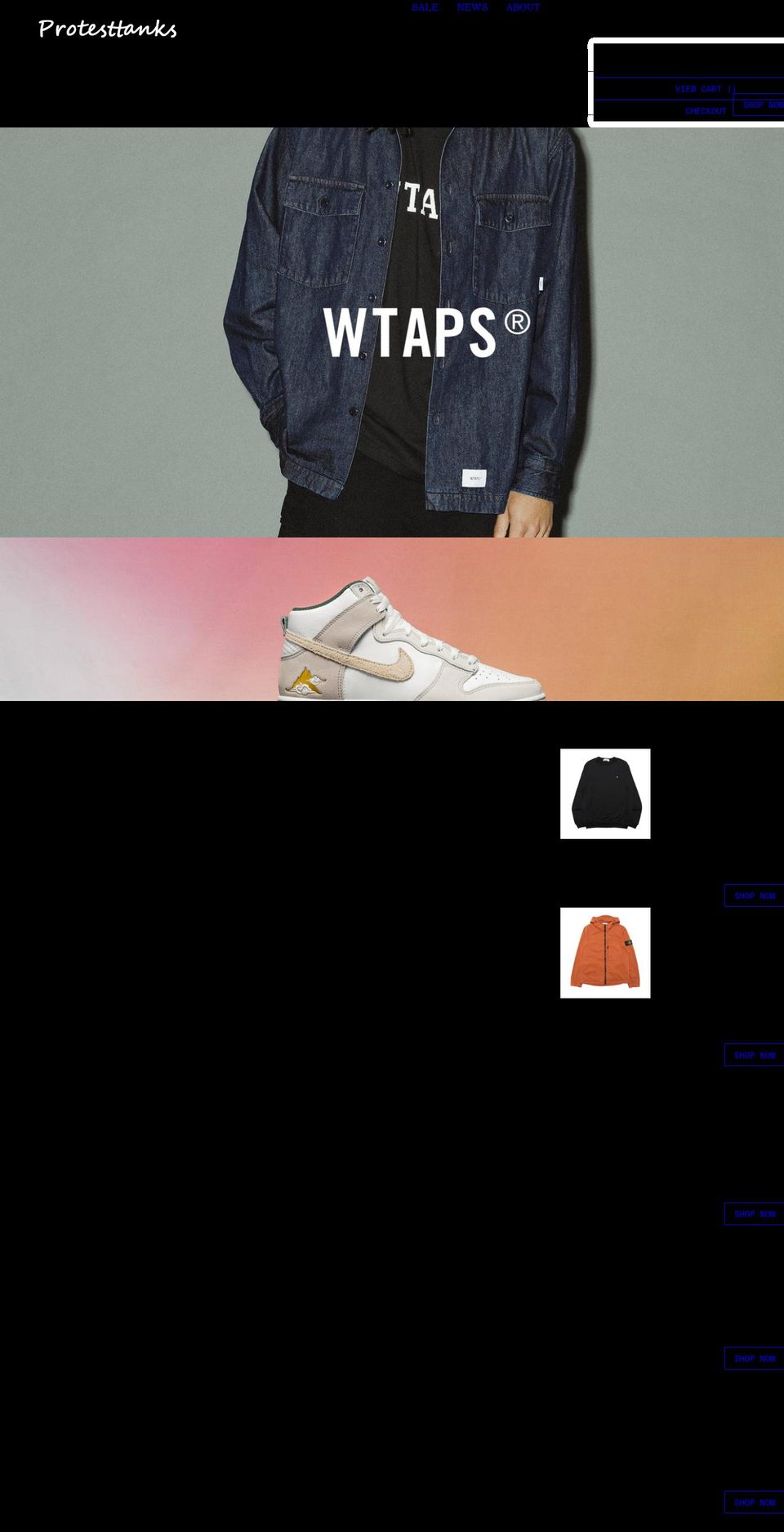 protesttanks.com shopify website screenshot