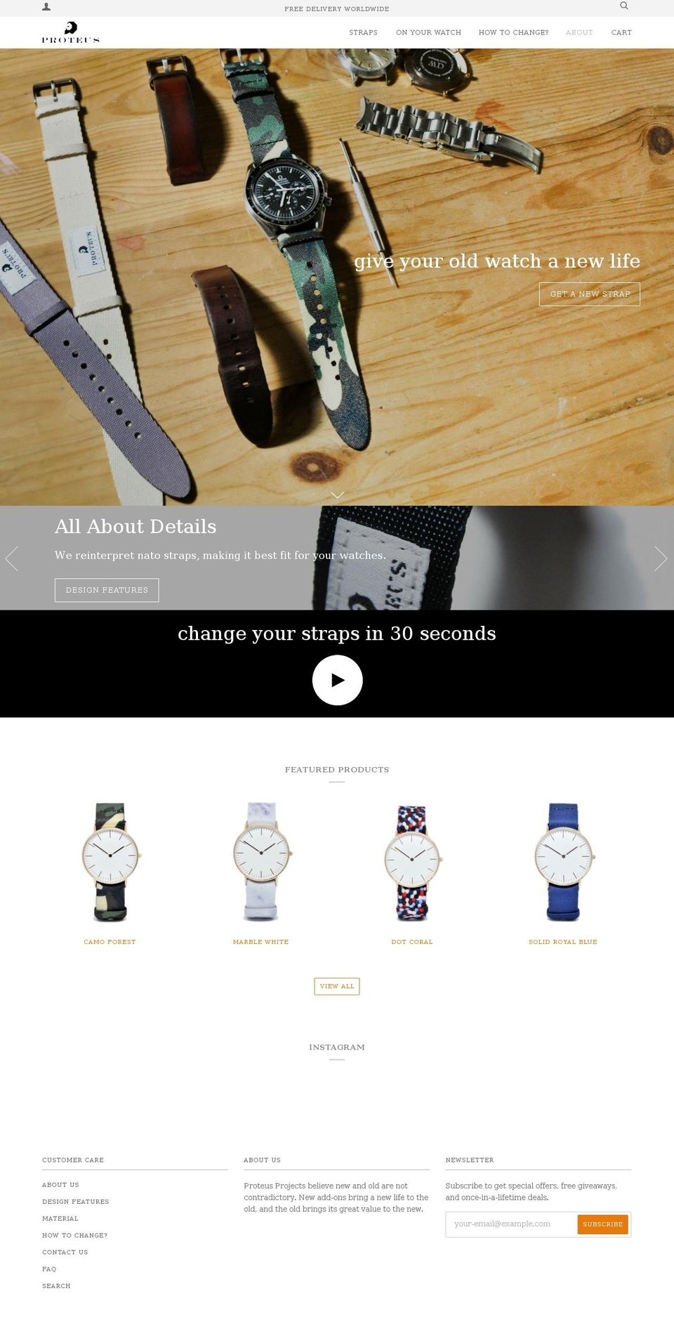 proteus-projects.com — Shopify storefront screenshot