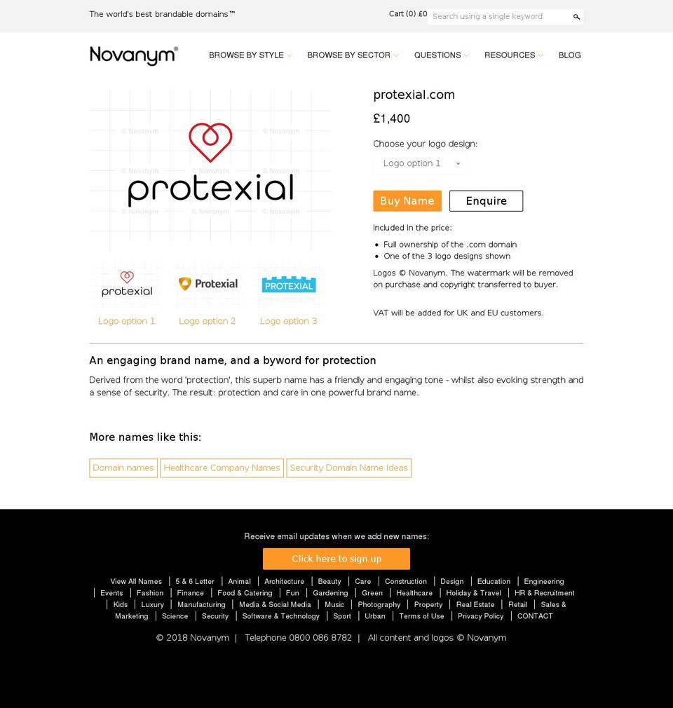 protexial.com — Shopify storefront screenshot