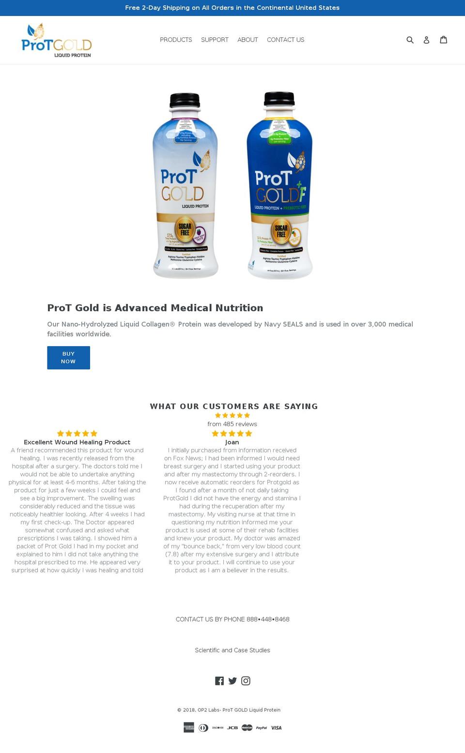 protgold.com shopify website screenshot