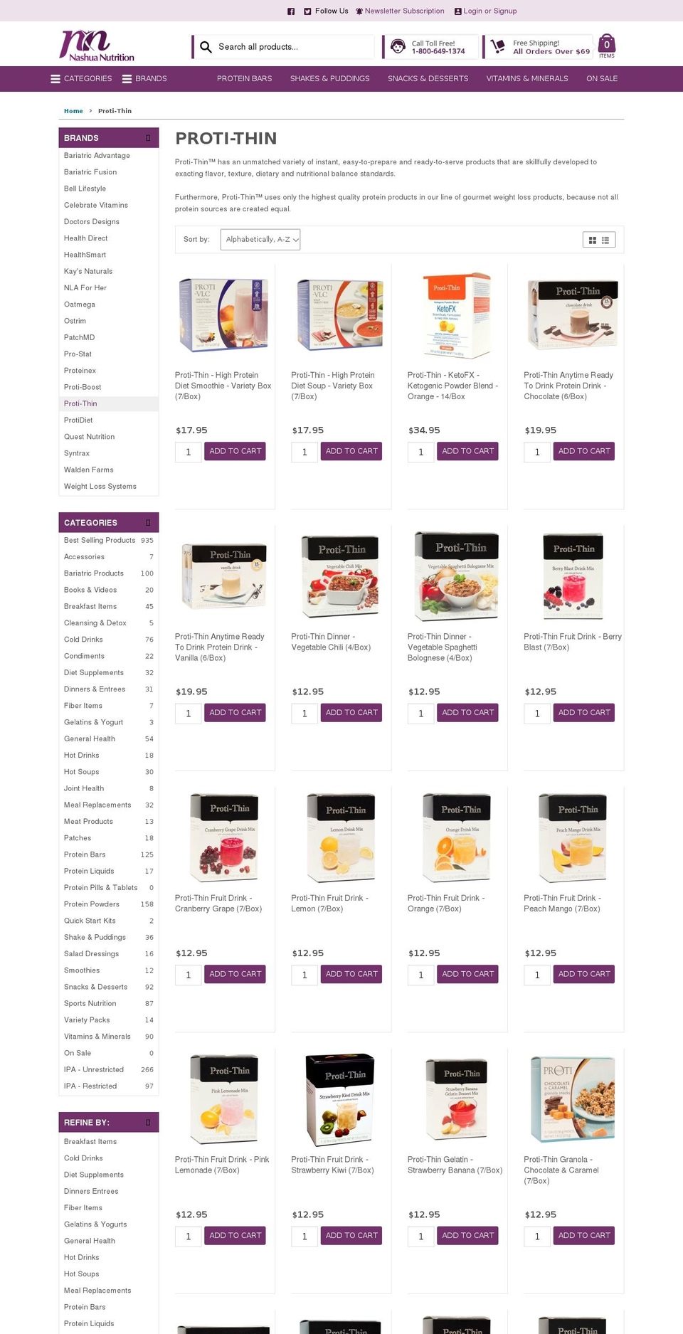 protithin.com — Shopify storefront screenshot