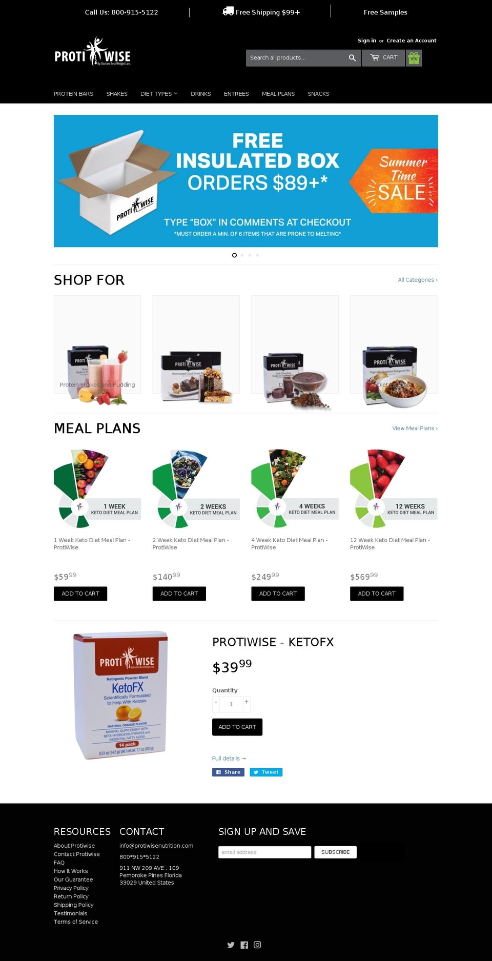 protiwisenutrition.com — Shopify storefront screenshot