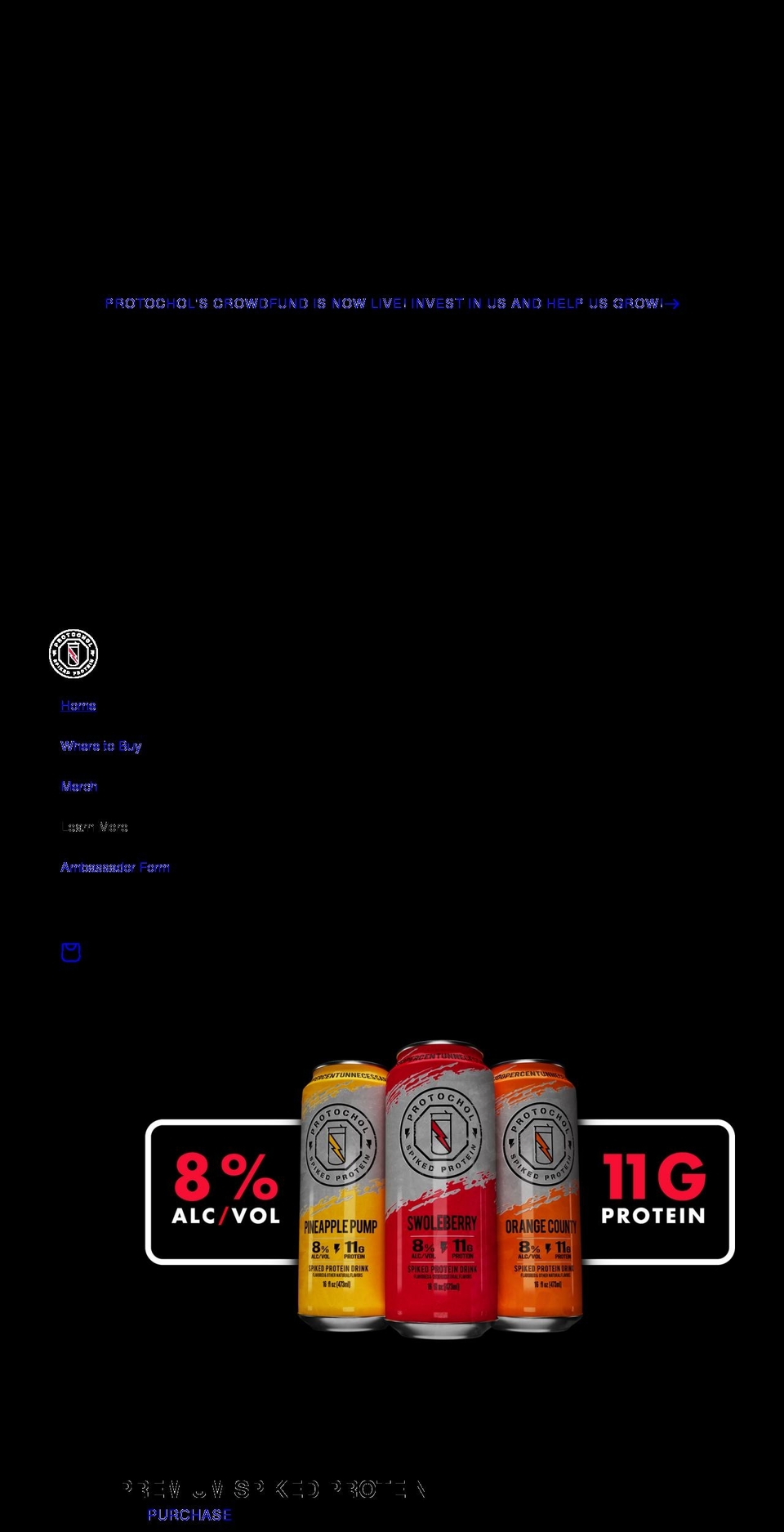 protocholbeverage.com shopify website screenshot