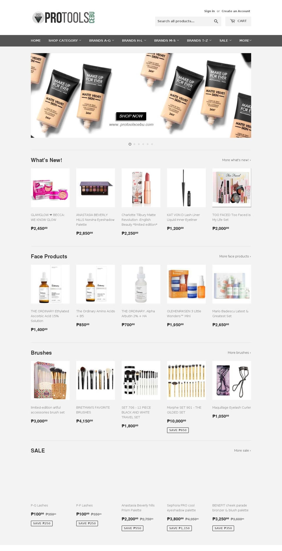 protoolscebu.com shopify website screenshot