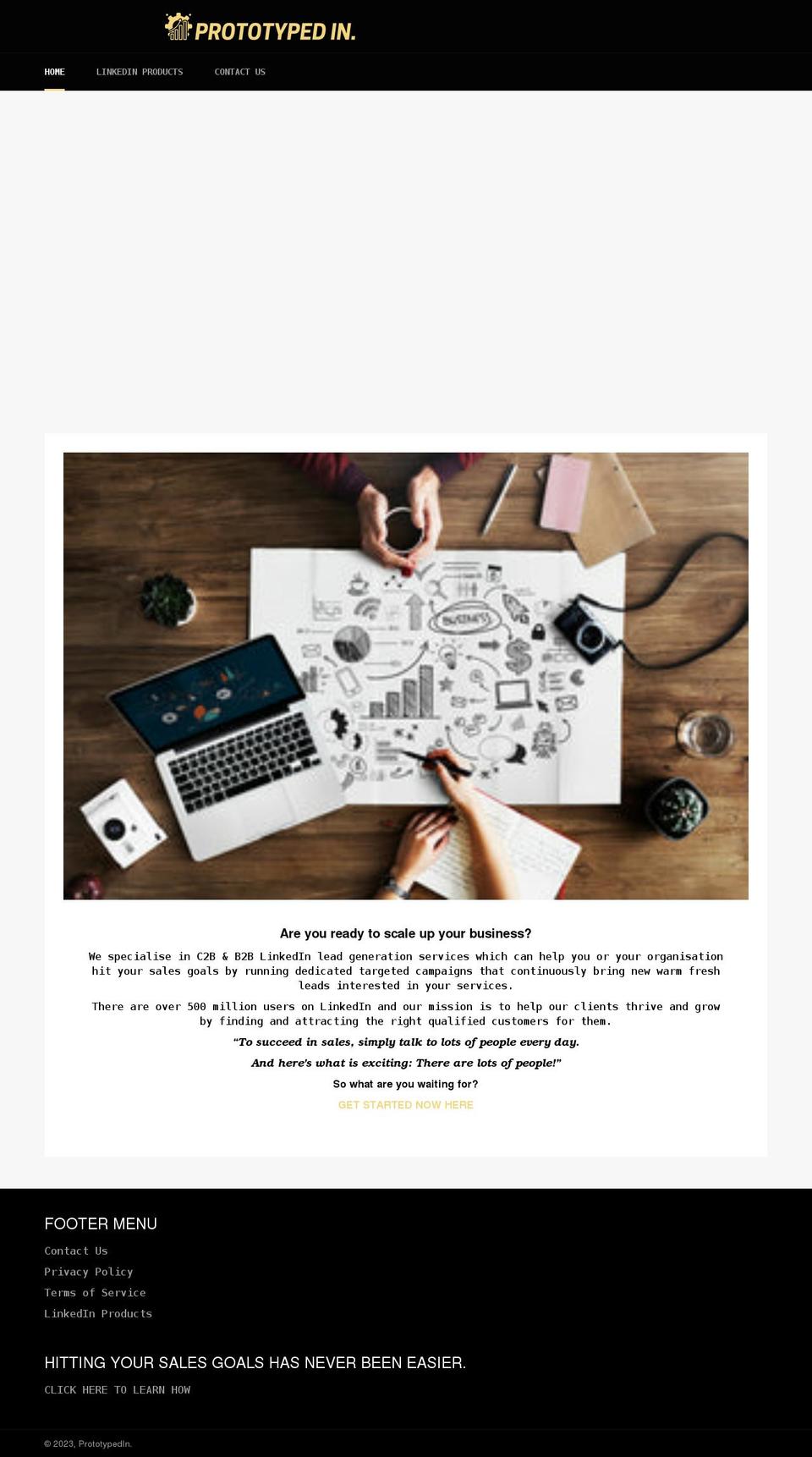 prototypedin.com shopify website screenshot