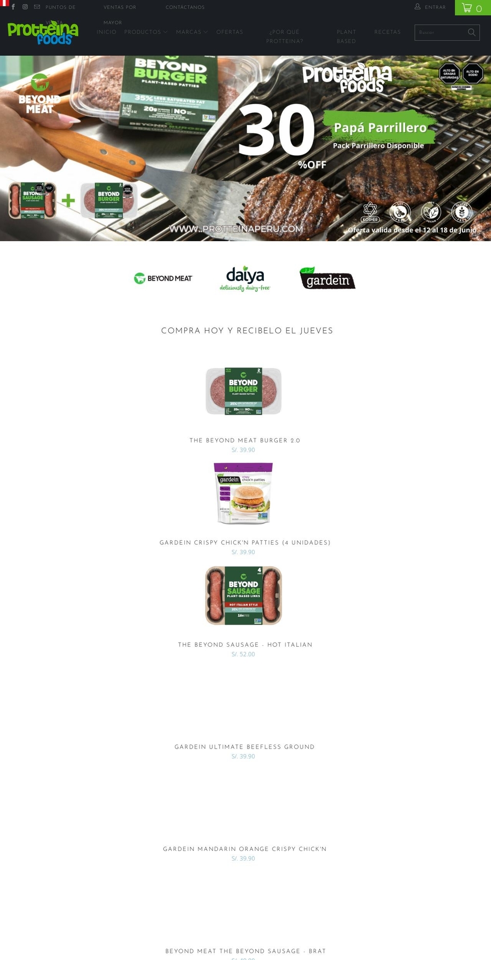 protteinaperu.com shopify website screenshot