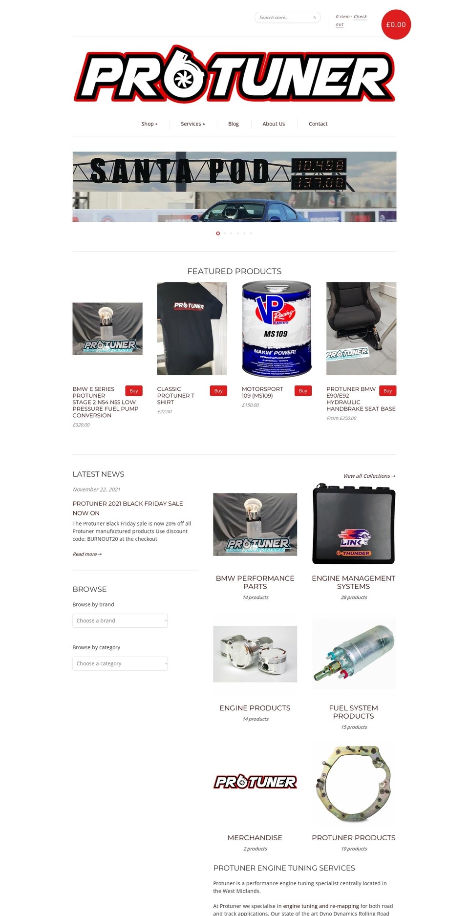 protuner.co.uk shopify website screenshot