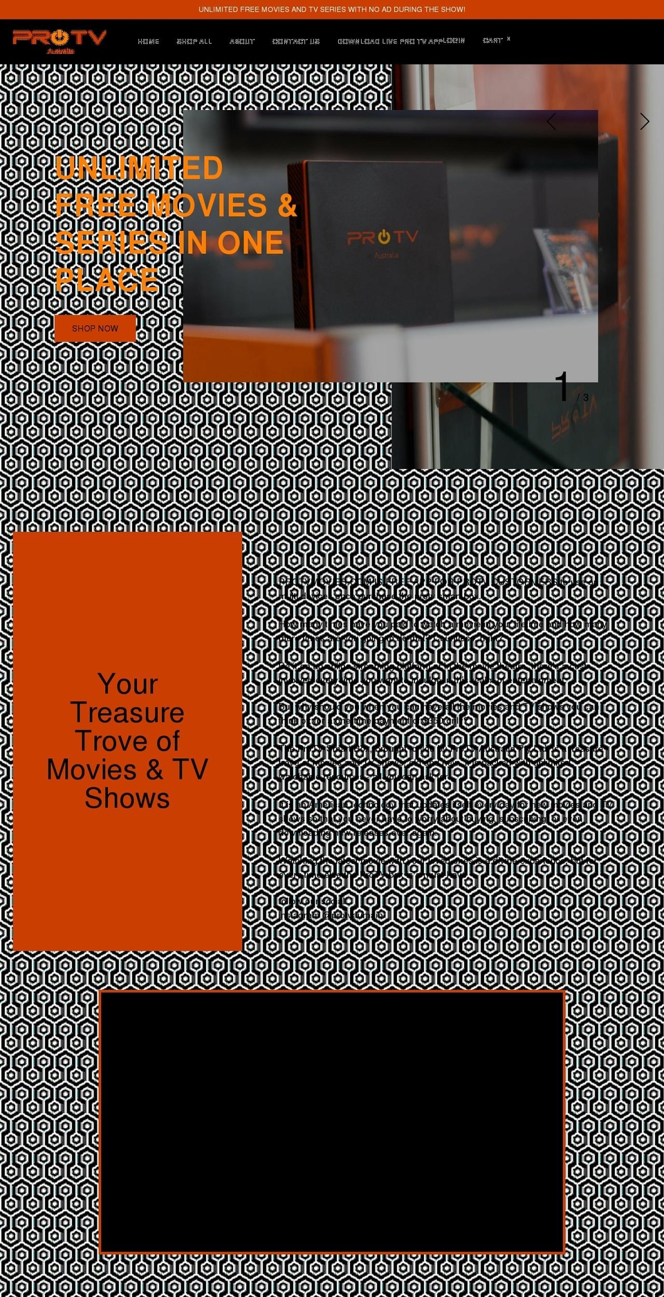 protv.com.au shopify website screenshot