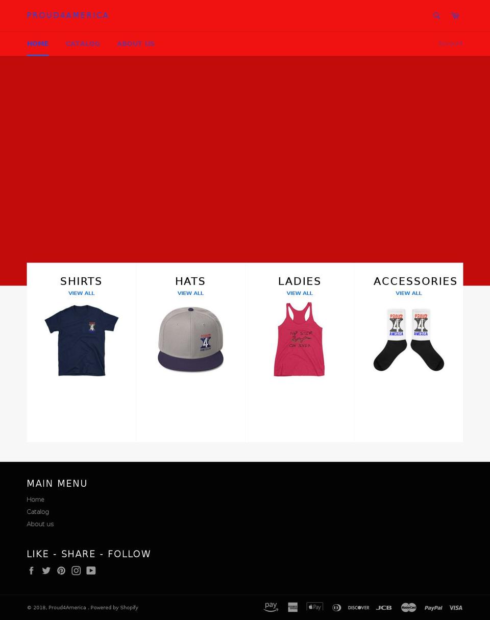 proud4america.com shopify website screenshot