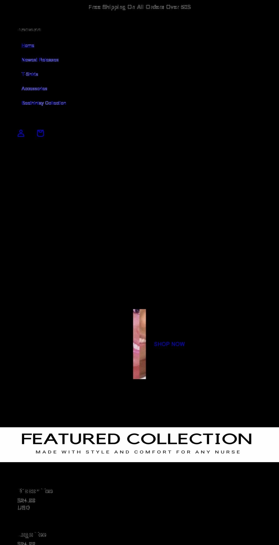 proudblacknurses.com shopify website screenshot