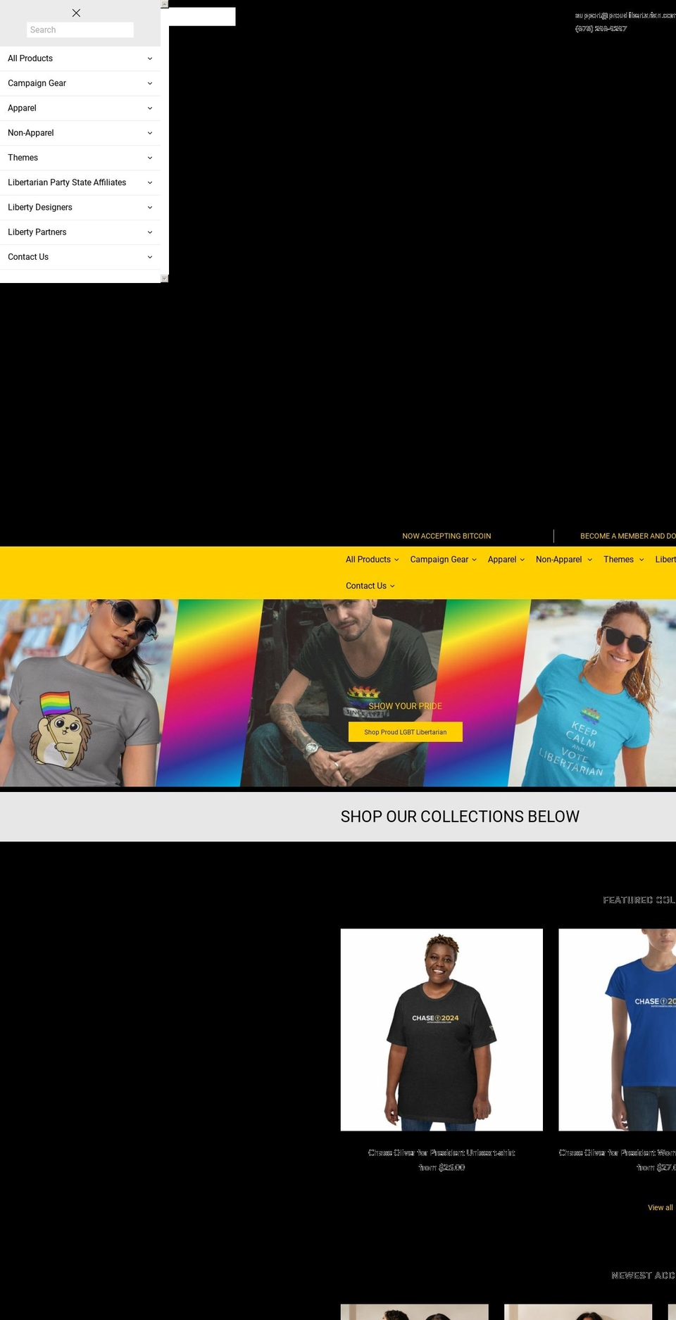 Kibo Code V with Installments message Shopify theme site example proudlibertarian.com