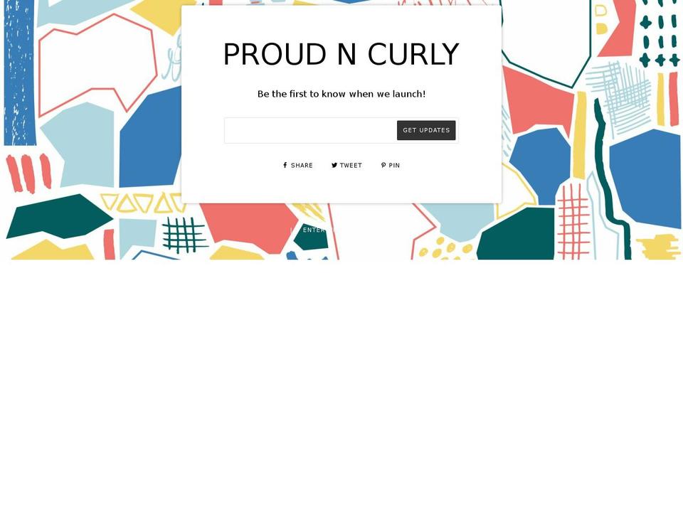 proudncurly.com — Shopify storefront screenshot