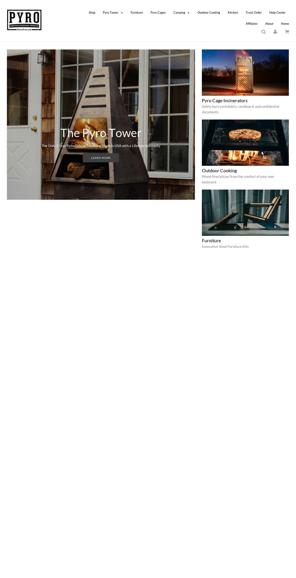 proudpyro.com shopify website screenshot