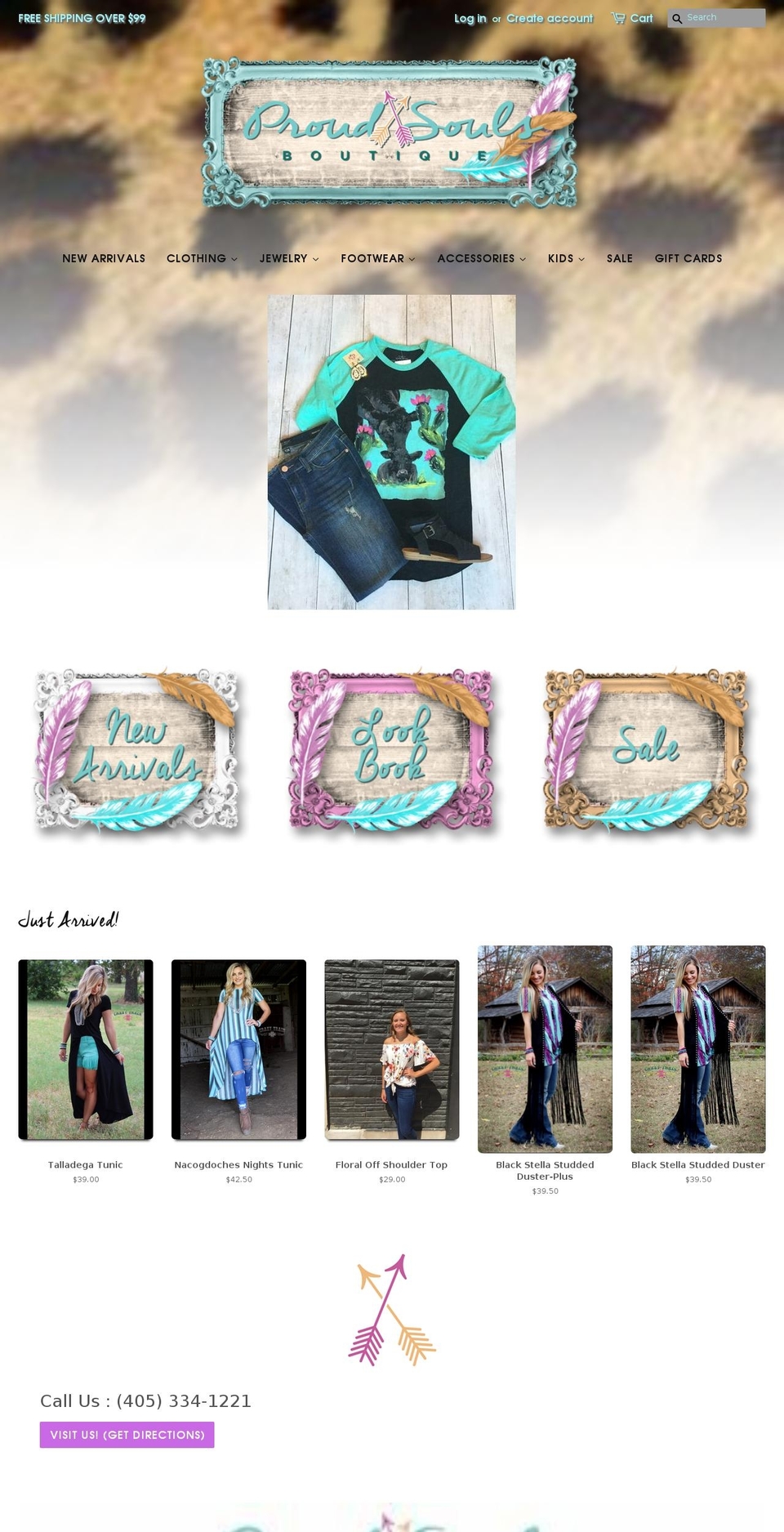 proudsoulsboutique.com shopify website screenshot