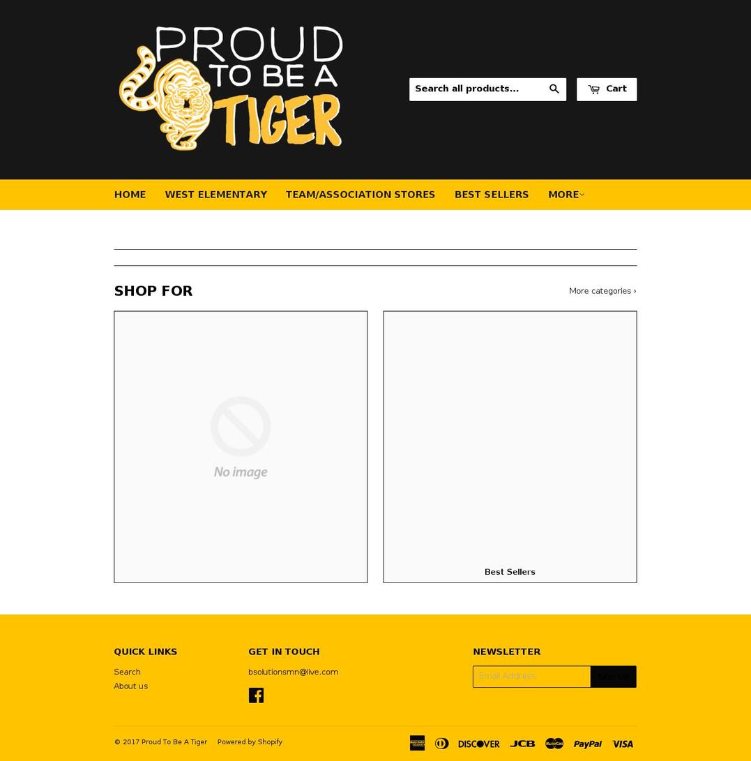 proudtobeatiger.net shopify website screenshot