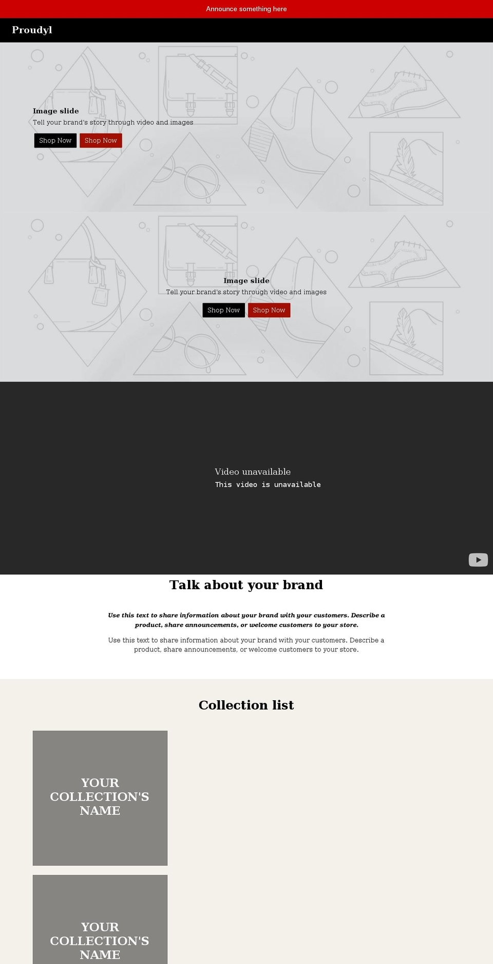 proudyls.com shopify website screenshot