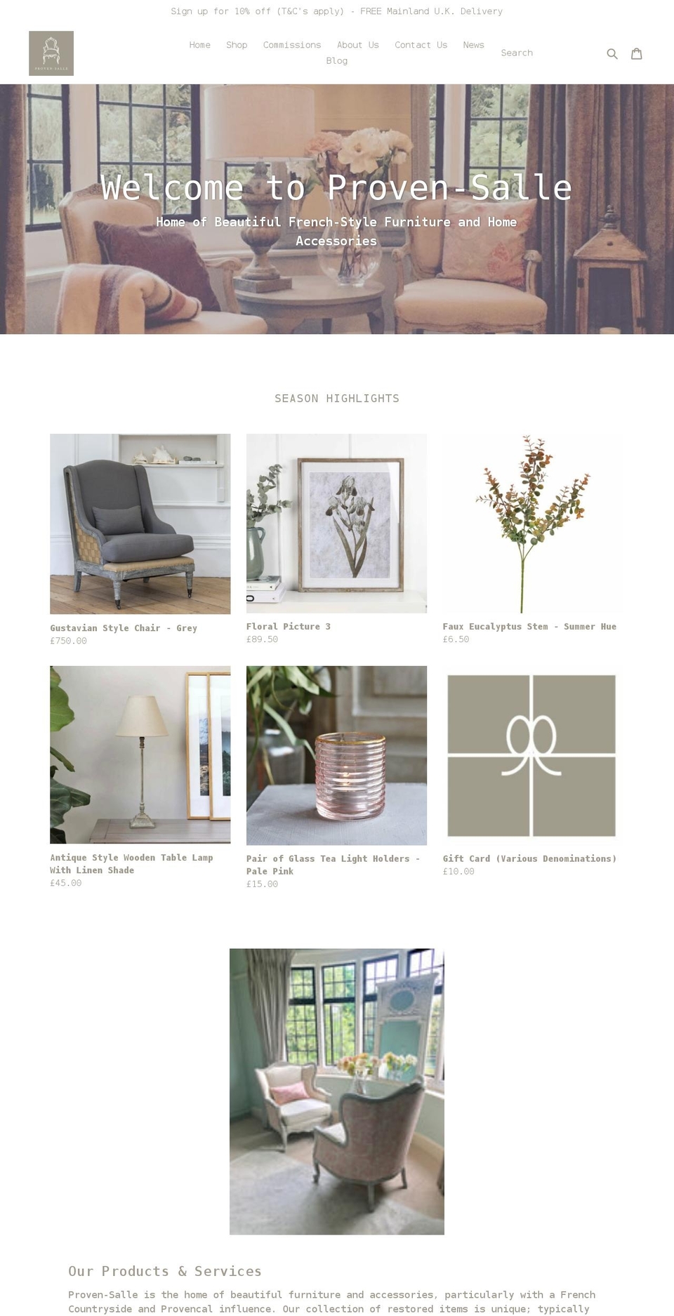 proven-salle.com shopify website screenshot