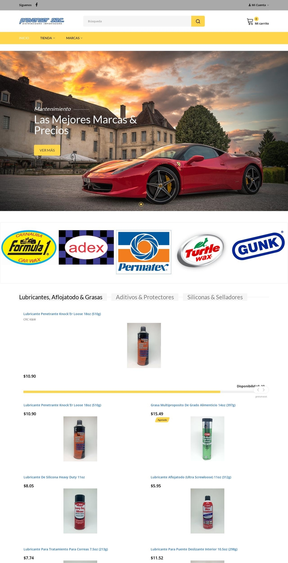 Autima Shopify theme site example provenser.com