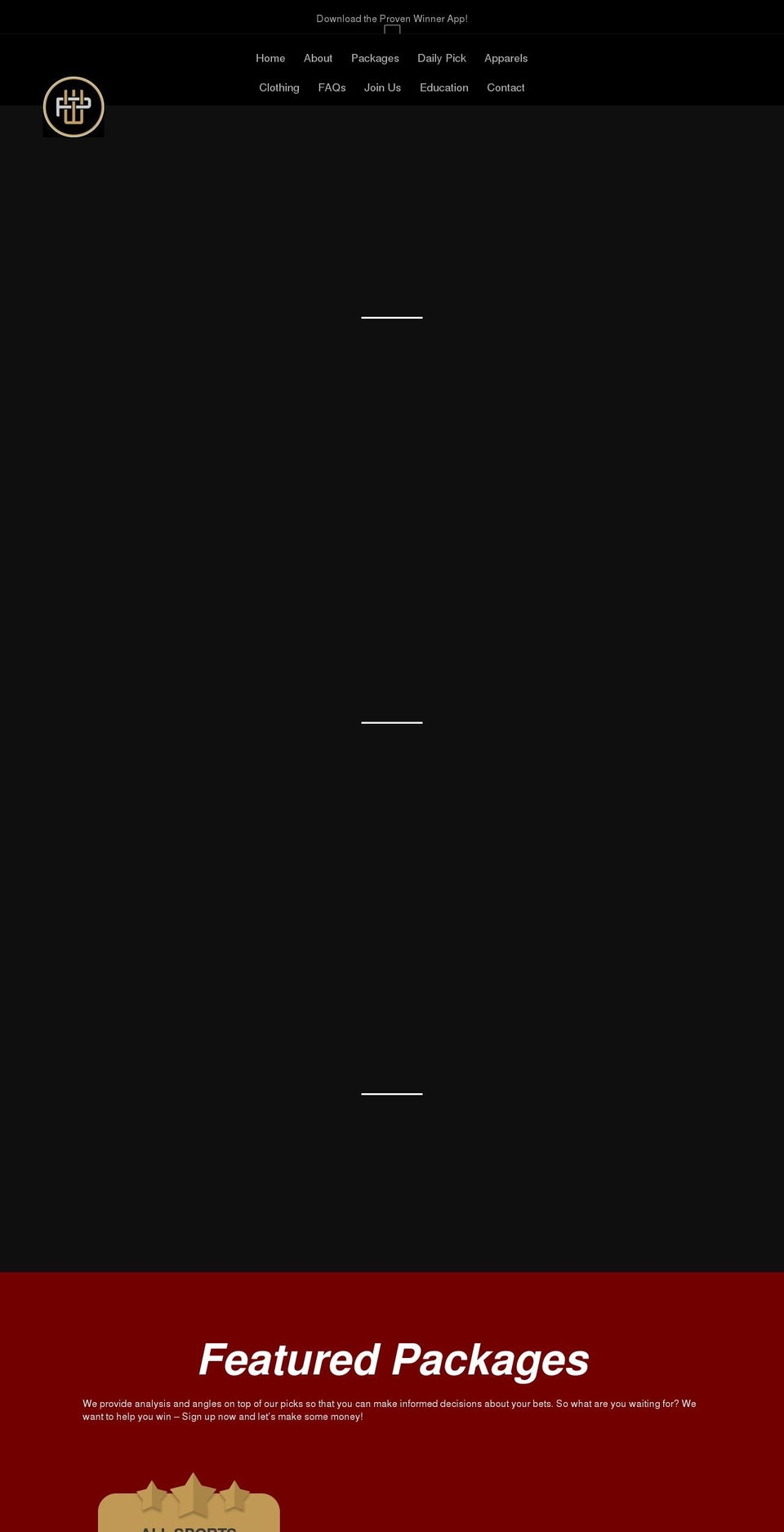 provenwinner.myshopify.com shopify website screenshot
