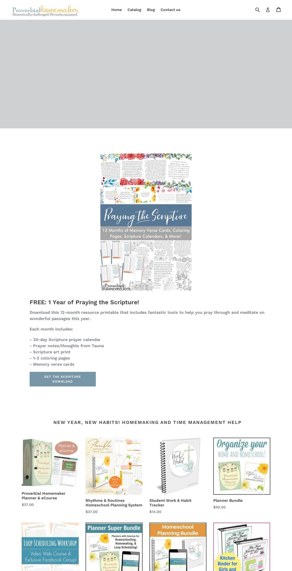 proverbialhomemakerstore.com — Shopify storefront screenshot