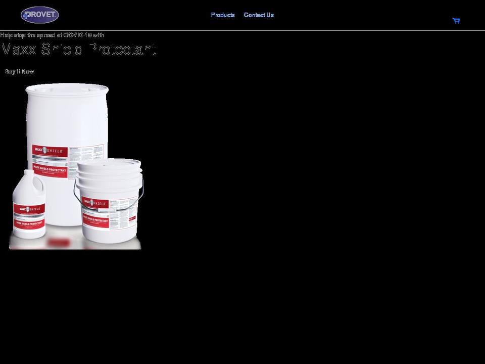 provetproducts.com shopify website screenshot