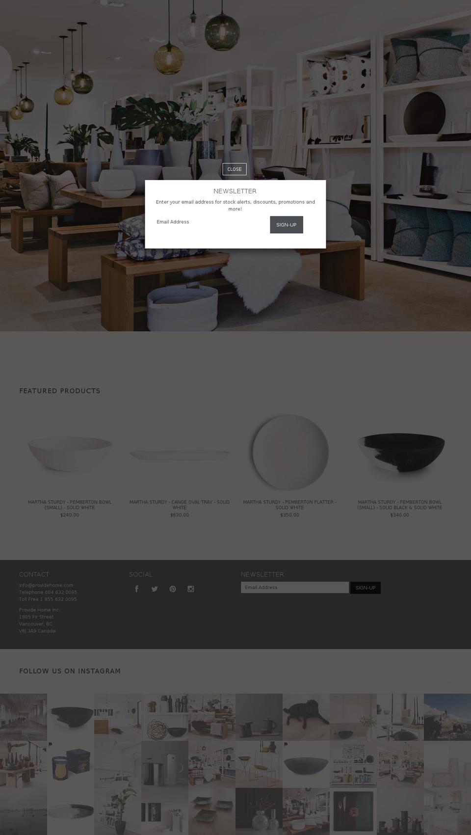Beyond Shopify theme site example providehome.com