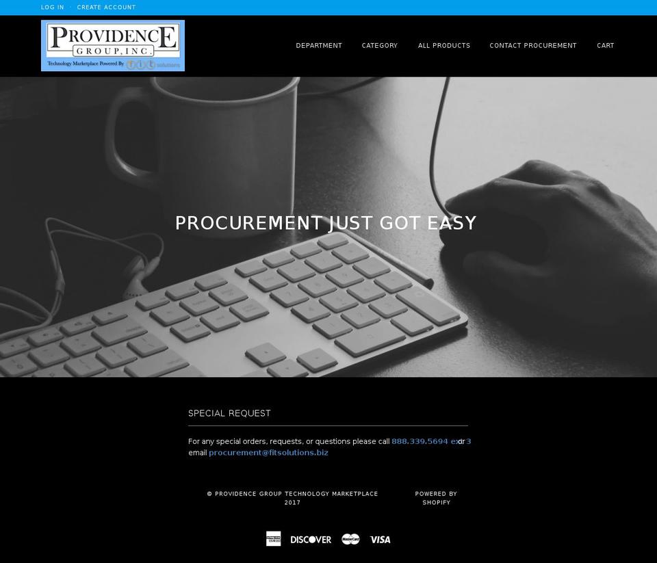 providencegroupstore.com shopify website screenshot