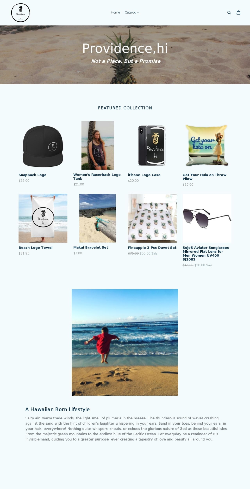 providencehi.com — Shopify storefront screenshot