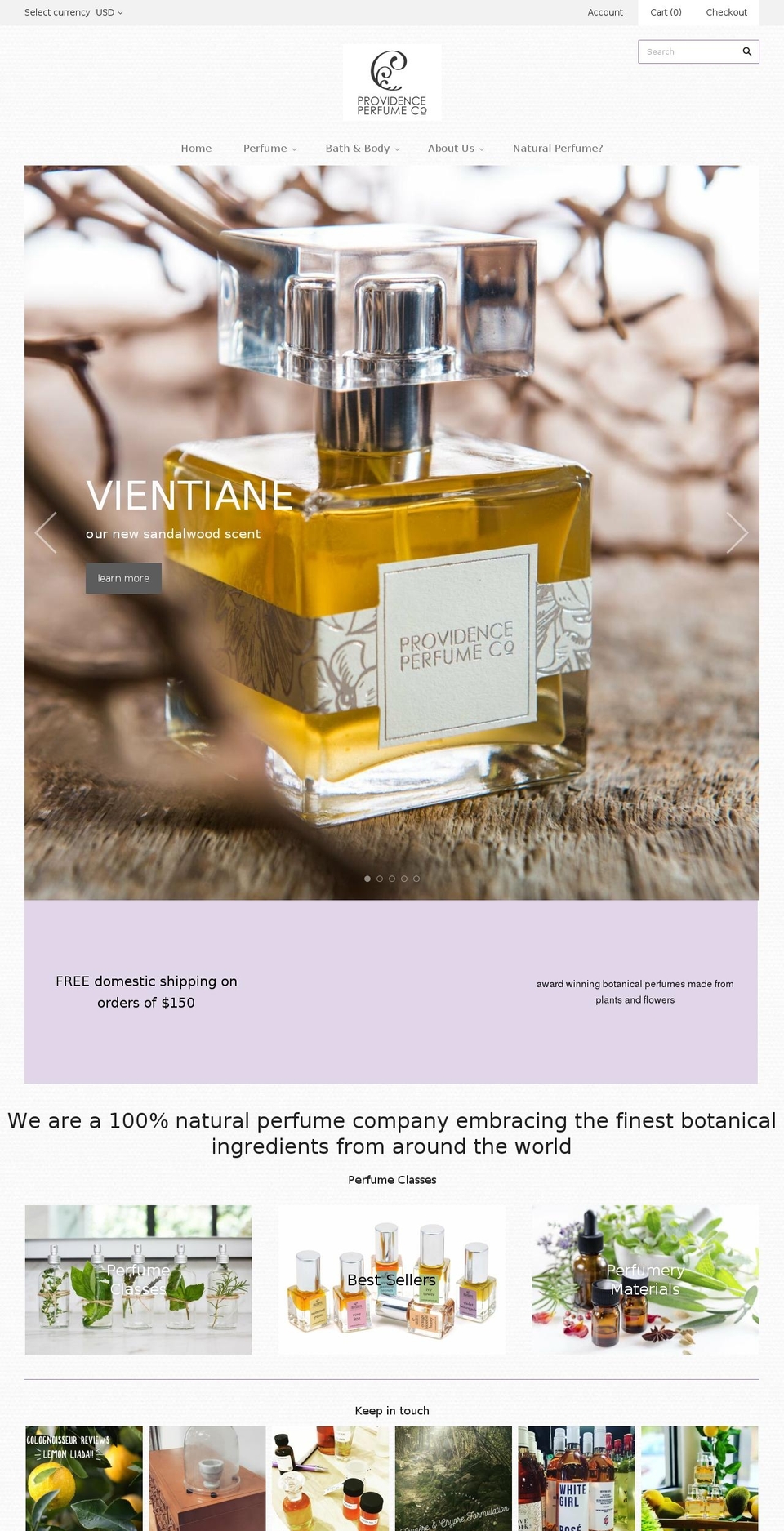 providenceperfumeco.com — Shopify storefront screenshot