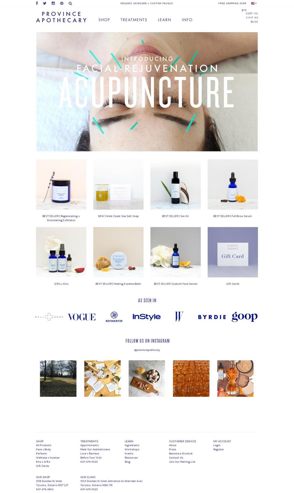 provinceapothecary.com shopify website screenshot