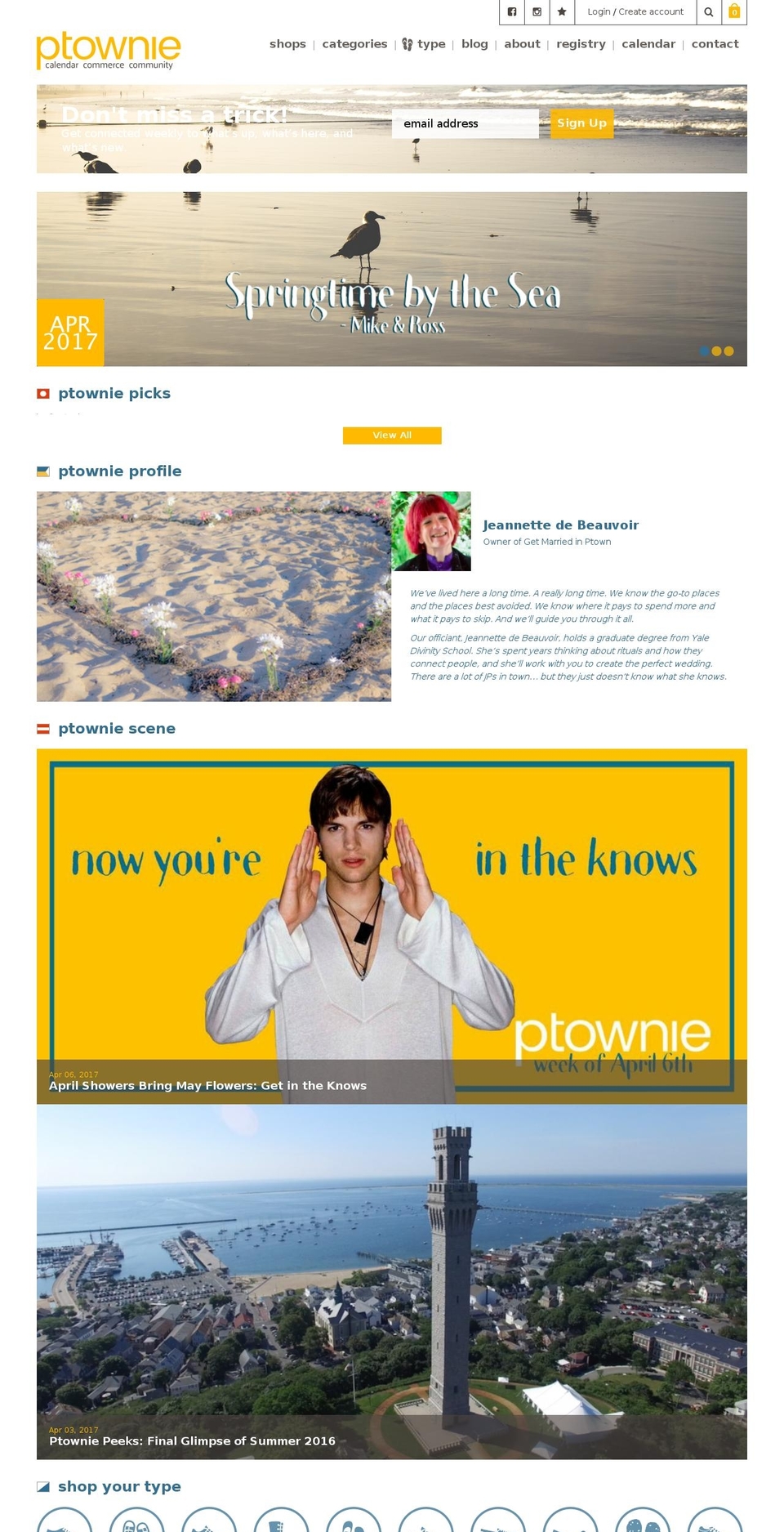provincetownie.com shopify website screenshot