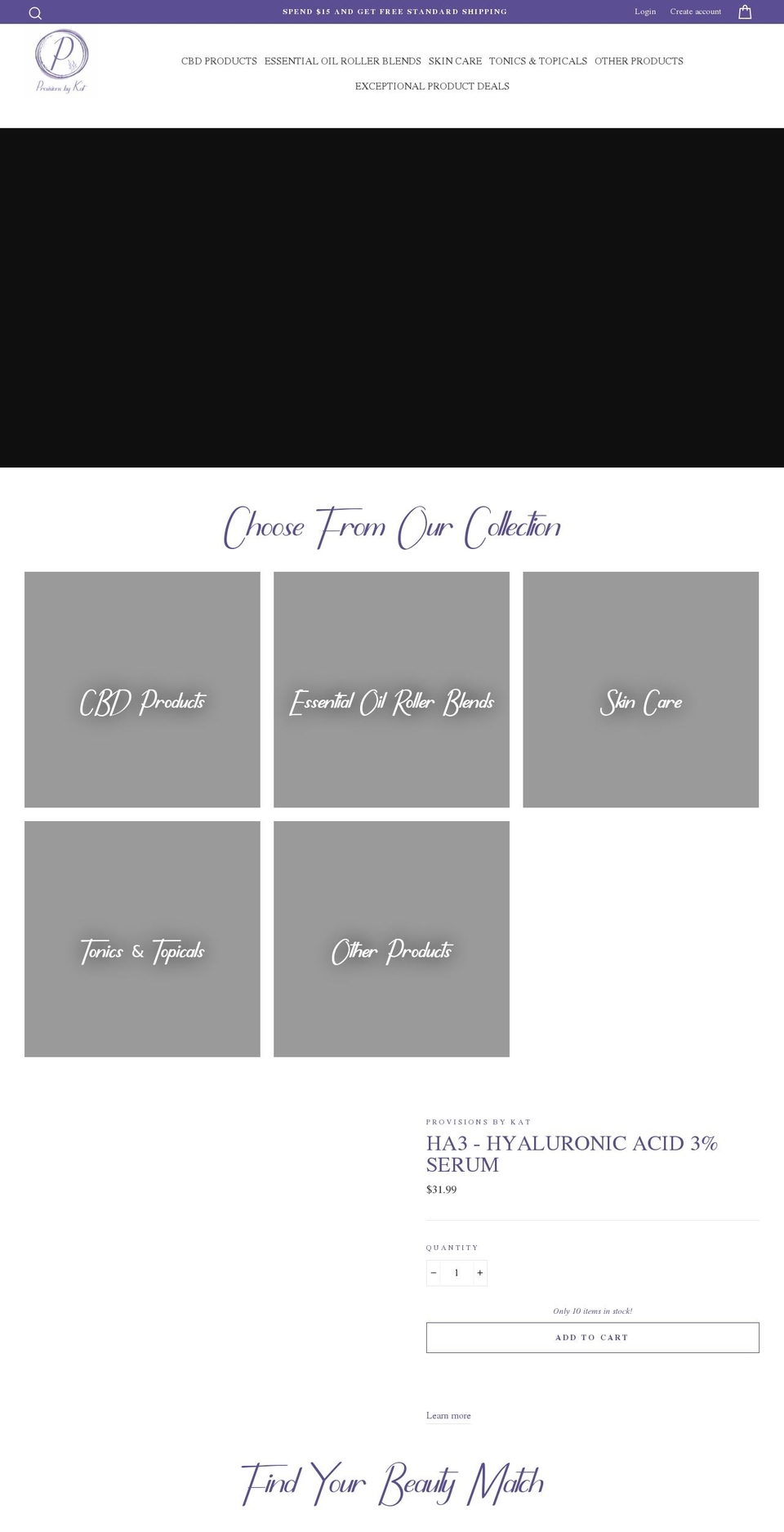 Rootsyntax-v Shopify theme site example provisionsbykat.com