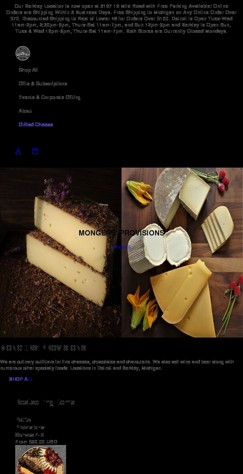 provisionsferndale.com — Shopify storefront screenshot