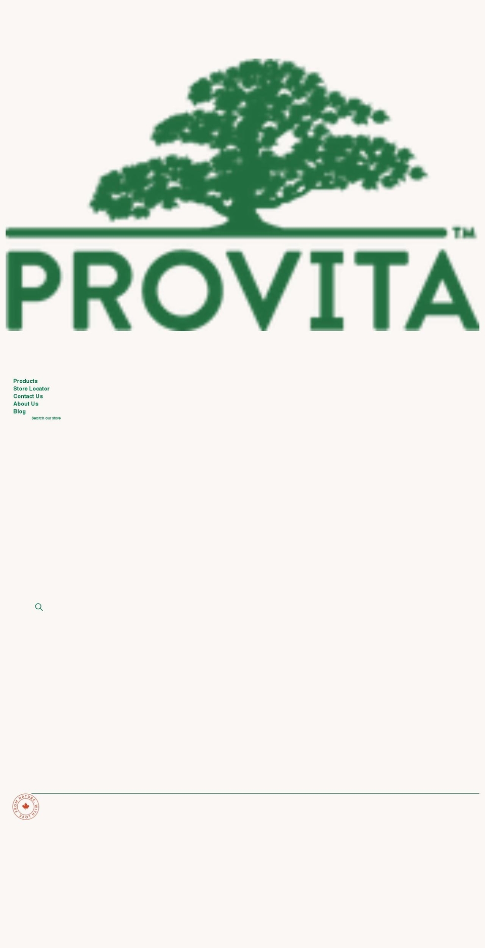 provita-nutrition.ca shopify website screenshot