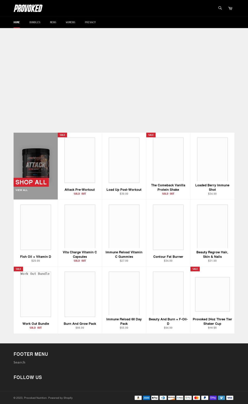 provokedlife.com shopify website screenshot