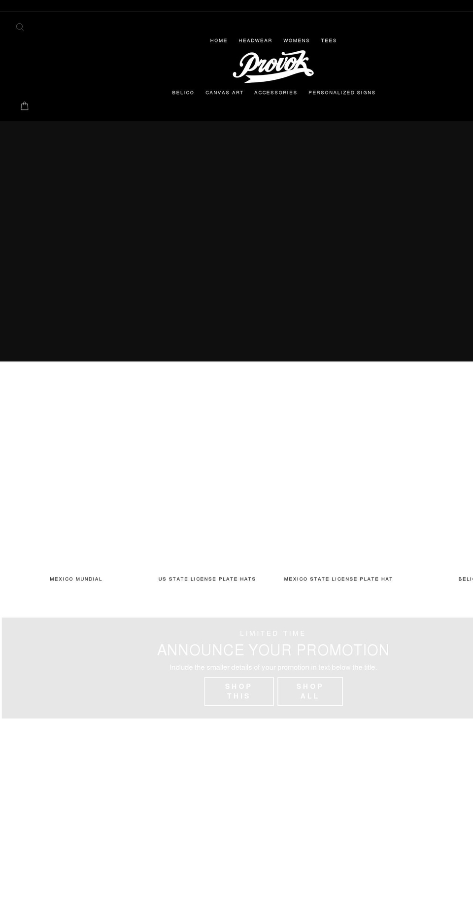 provokla.com shopify website screenshot