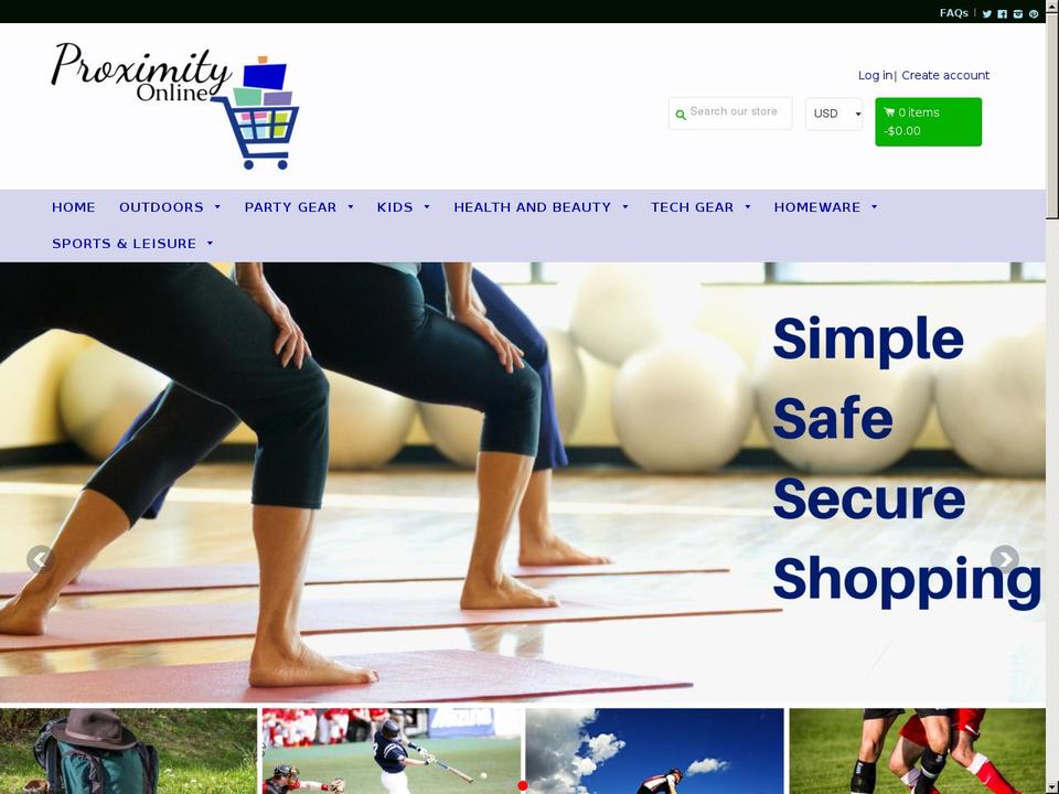 proximity-online.com shopify website screenshot