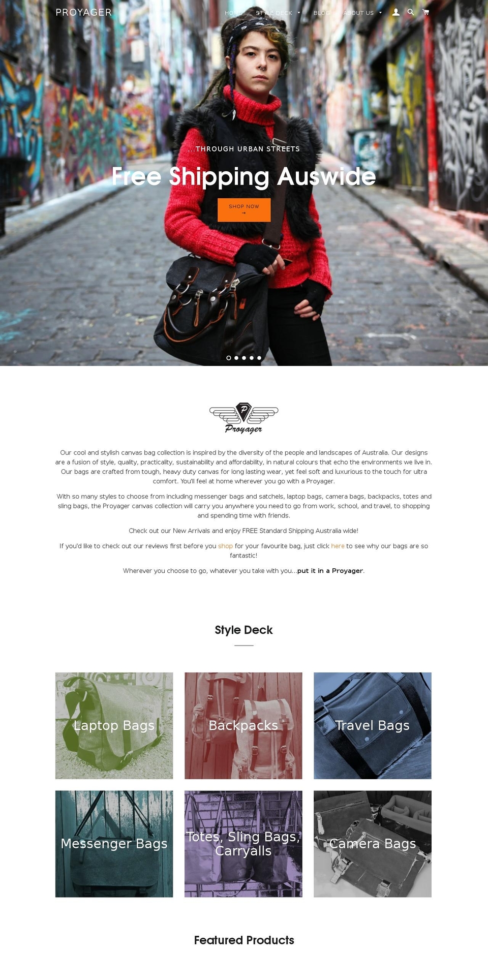 proyager.com shopify website screenshot