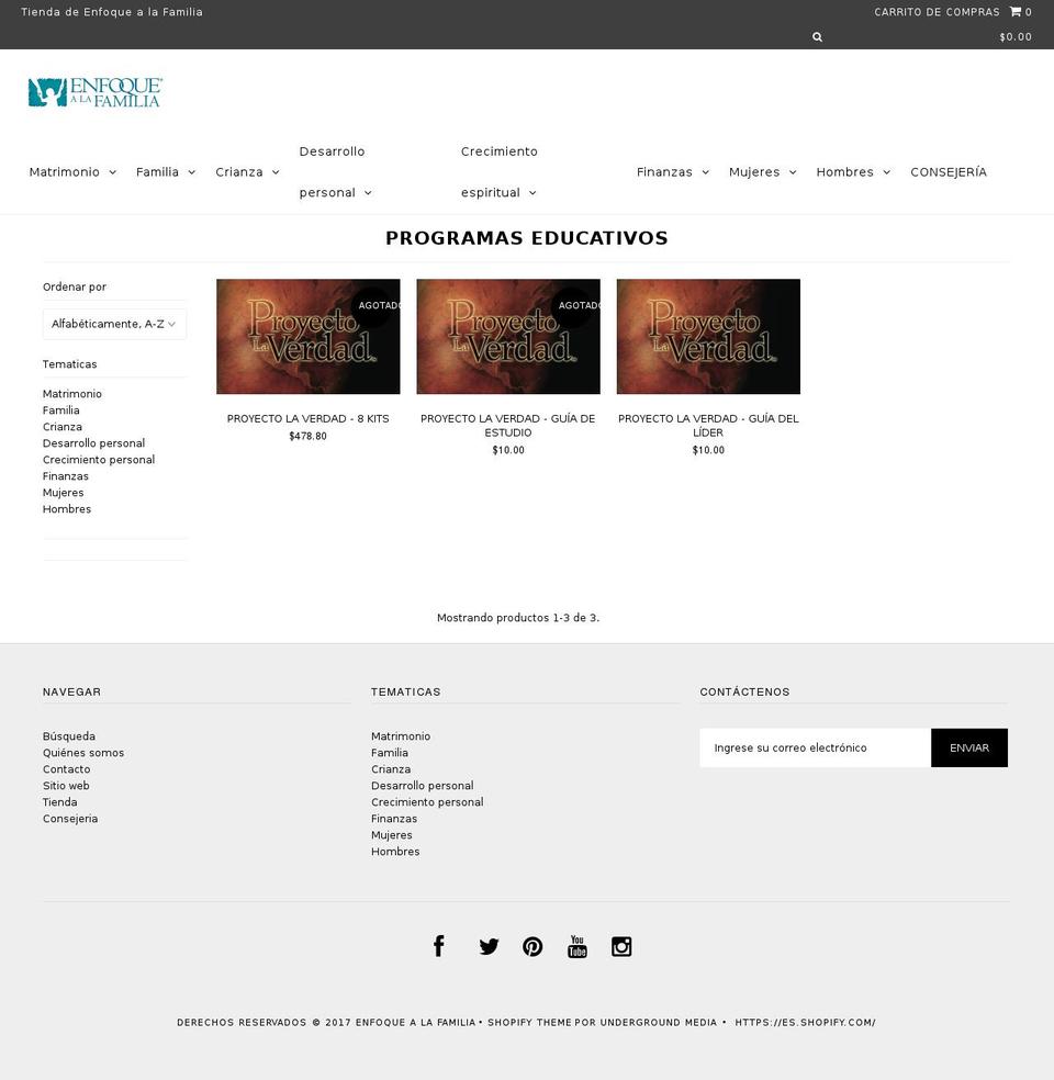 proyectolaverdad.com shopify website screenshot